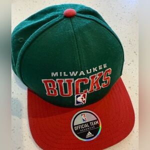 NBA Milwaukee Bucks Official Draft Basketball Snapback Cap Hat Adjustable Green